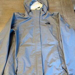 The North Face gray and white Jacket